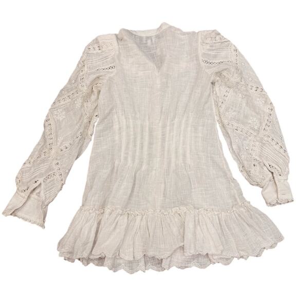 Hemant & Nandita Ruby Mini Dress Embroidered in White Cream size Small - Picture 8 of 12